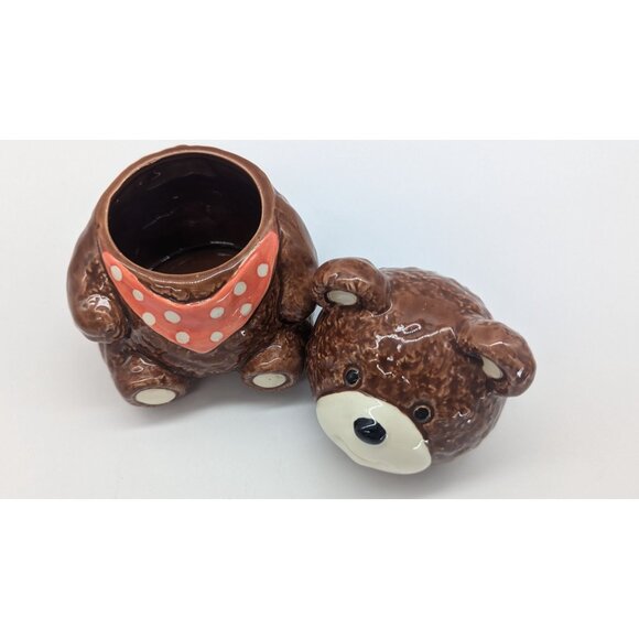 Otagiri Bears Salt and Pepper Shakers and Big Bear Sugar or Jam Jar Container - Picture 13 of 16